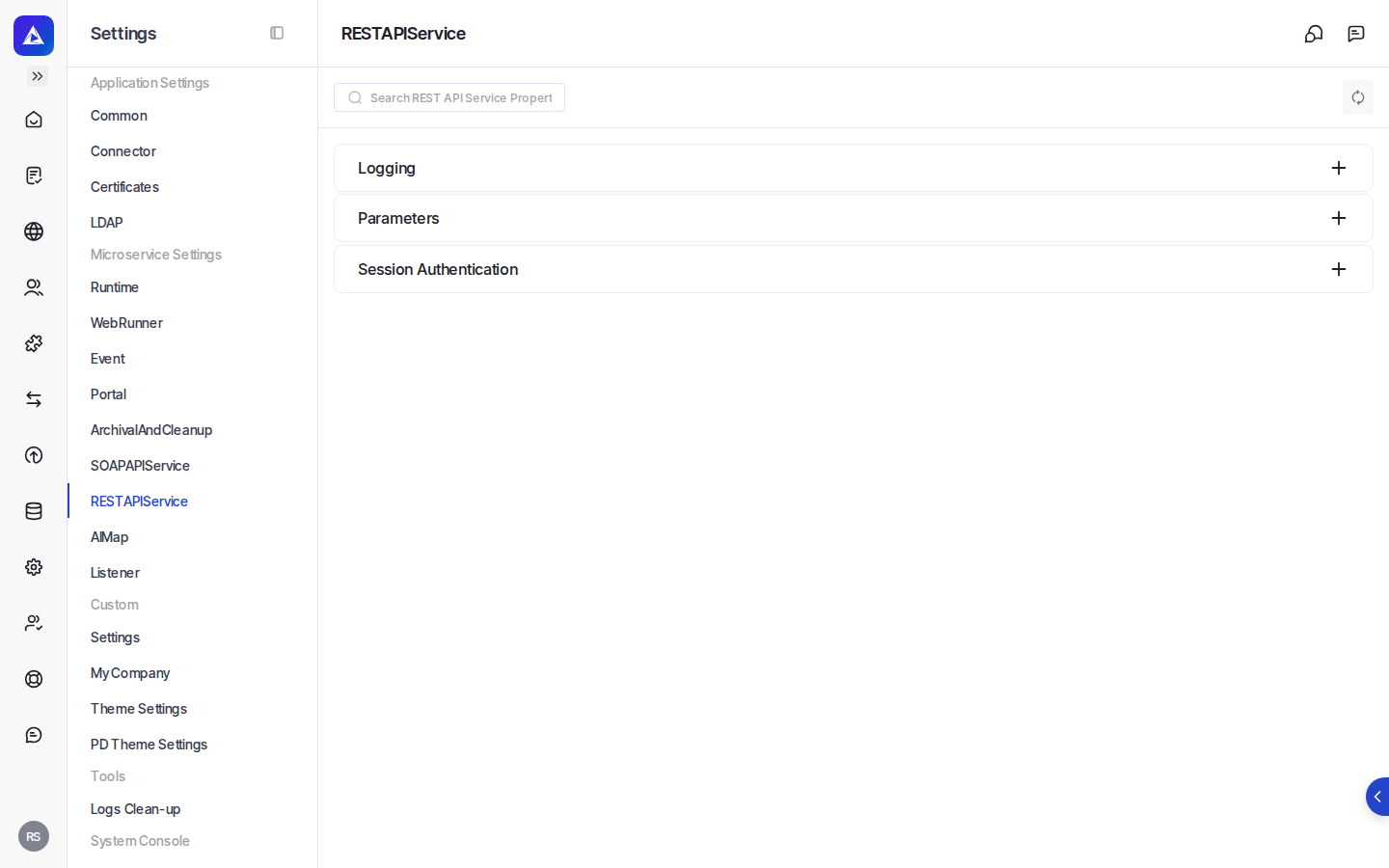 Figure 1 – Inbound REST API requests flow through validation and authentication before triggering a process flow.